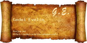 Gedei Evelin névjegykártya